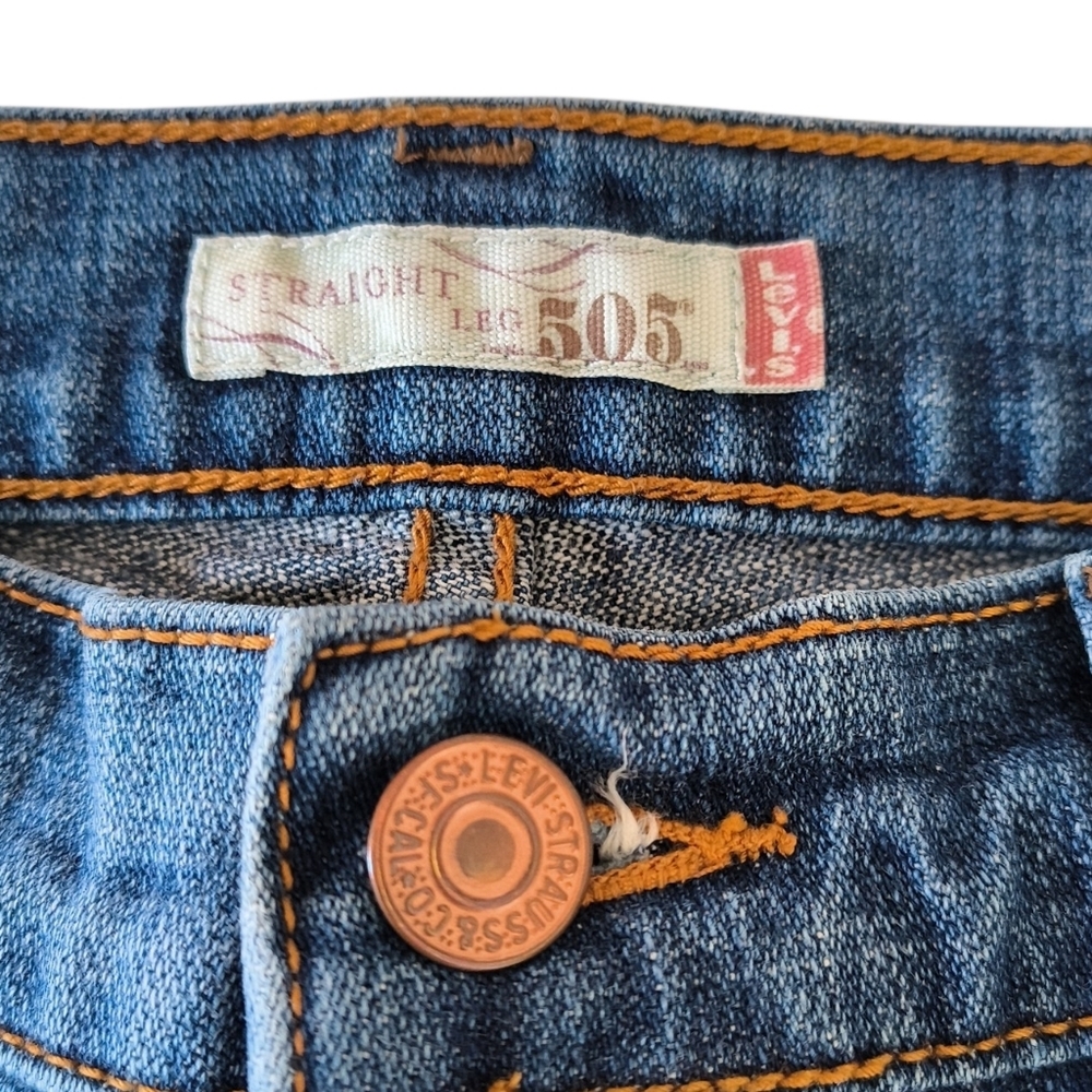 Levi's 505 Straight Leg Jeans Size 6 Short - Picture 5 of 7